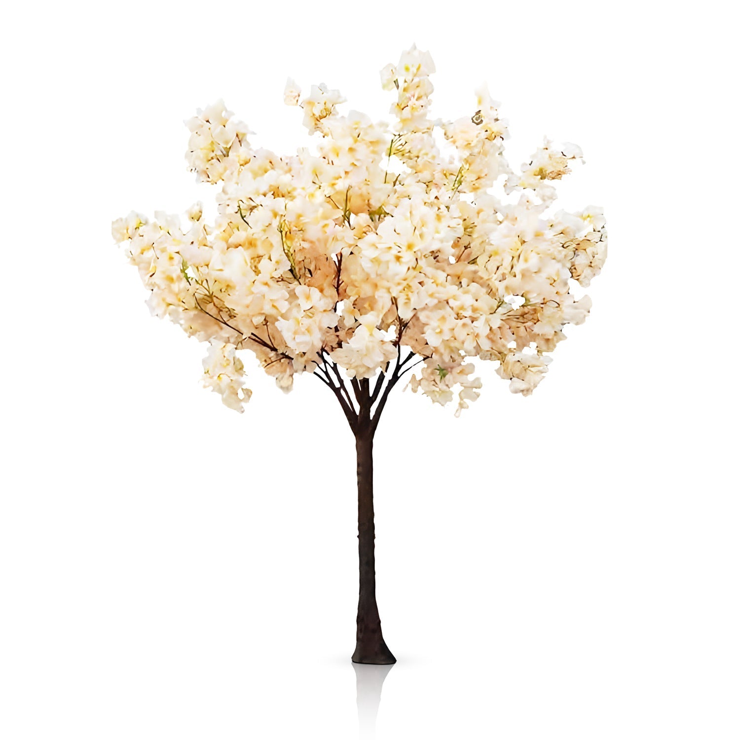 The Prunus Ukon Blossom Tree by Landmark Decor features an abundance of white blooms, set against a plain white background, highlighting its vibrant and dense foliage.