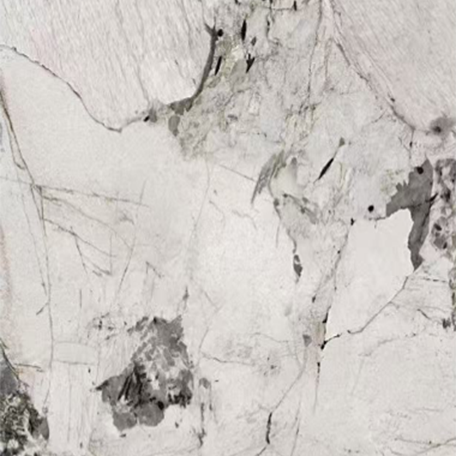 The Winter Moss Marble Durable PVC Wall panels by Landmark Decor feature a textured surface with gray, white, and black patterns like abstract art, offering luxurious aesthetics and durability for modern interiors.